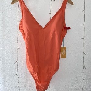 peach 1 piece bodysuit from target